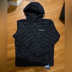 Columbia Men's Black Hooded Puffer Jacket